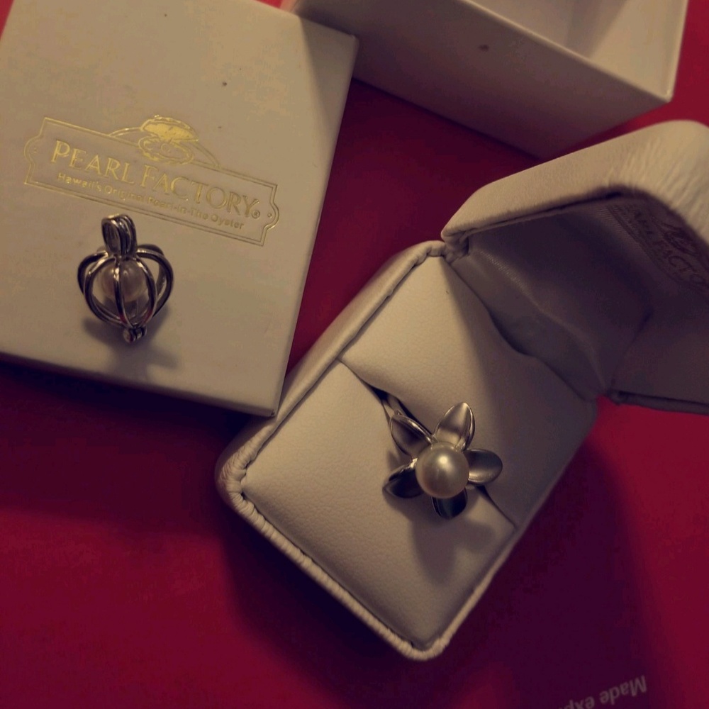 Pearl Factory Sterling Silver Pendant and Ring